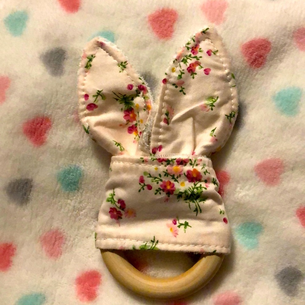 Bunny Ear Teething Ring